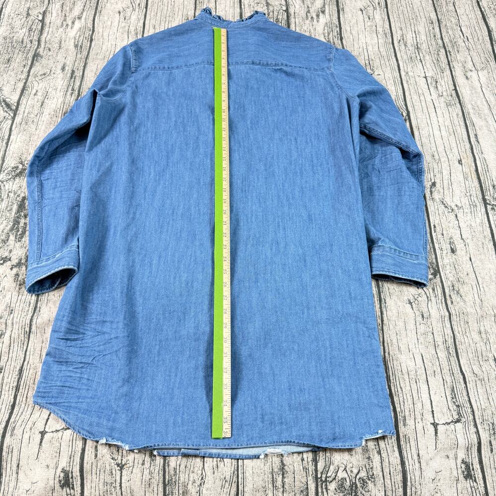 Frank & Eileen Mary Mini Dress Size XL Vintage Stonewashed Indigo Denim Blue - Picture 12 of 12